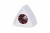 107308 Single Triangular White Mic Flag 