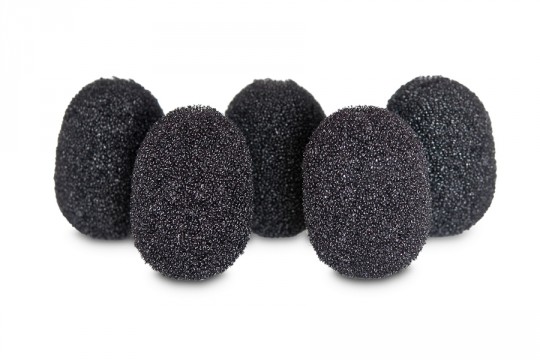 RYCOTE 105511 Lavalier Foams Black (10 packs of 5) 