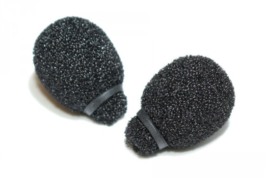 RYCOTE 105504 Miniature Lavalier Foams Black (1 pack of 2)