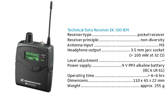 Sennheiser EK300 IEM миниатюрный ин-еар приемник серии Evolution G2