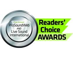 Выбор читателей журналов "ProSoundWeb" и "Live Sound International"