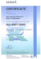 Сертификат соответствия ISO 9001 систем Bosch