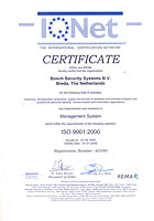 Сертификат соответствия ISO 9001 систем Bosch